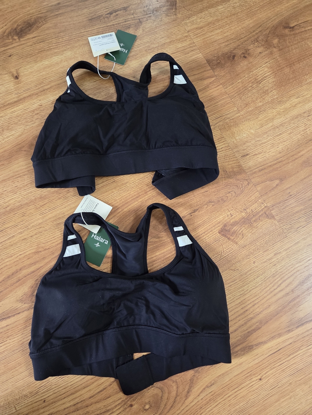 HALARA Black Racerback Sports Bras - Dual Pack